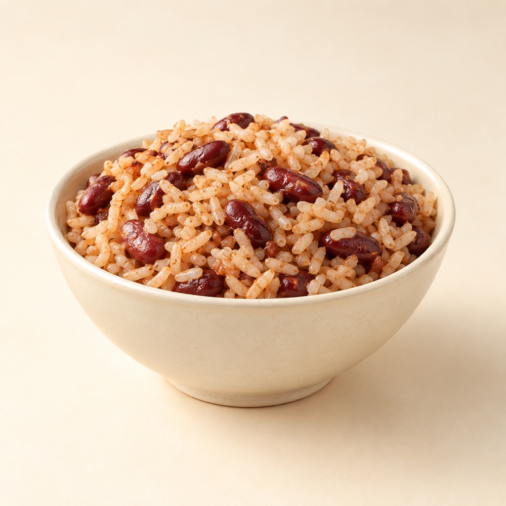 Riz aux haricots rouges, illustration de présentation